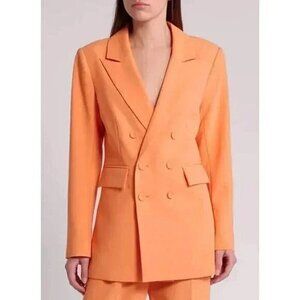 New Favorite Daughter The Phoebe Blazer Creamsicle Orange Small $368